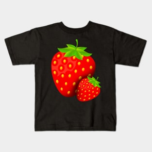 Fresh Strawberries Fruit Vegetarian Vegan Fruits Kids T-Shirt